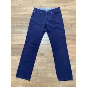 Peter Millar Crown Vintage 5-Pocket Pants Mens 32x32 Blue Stretch Preppy Golf